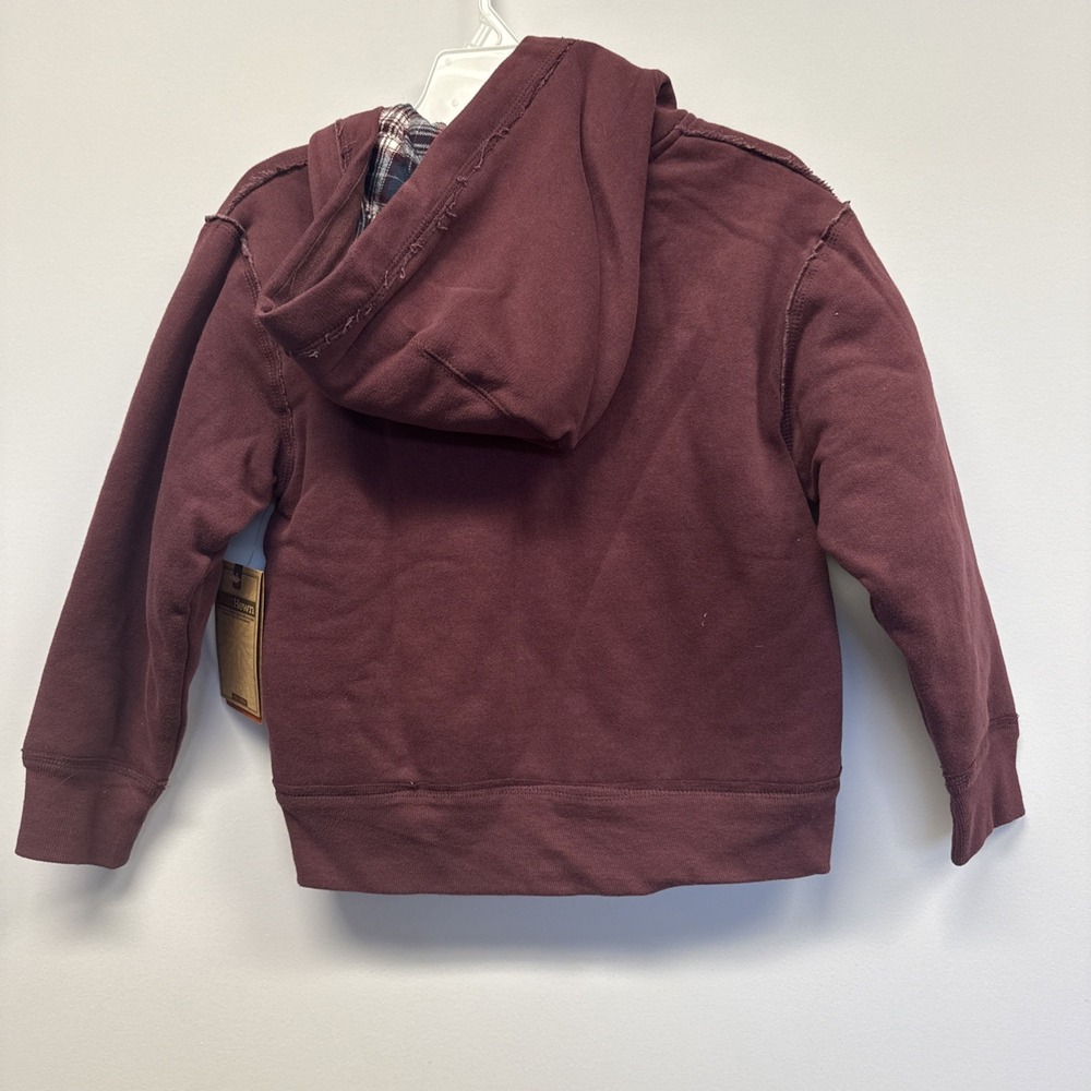 Ruff Hewn Hoodie Boys S (8) Maroon Blanket Lined Long Sleeve Full Zip NWT 2009 - Picture 5 of 5